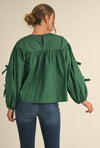 Hunter Green Bow Ties Top
