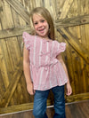 Girls Red Bow Top