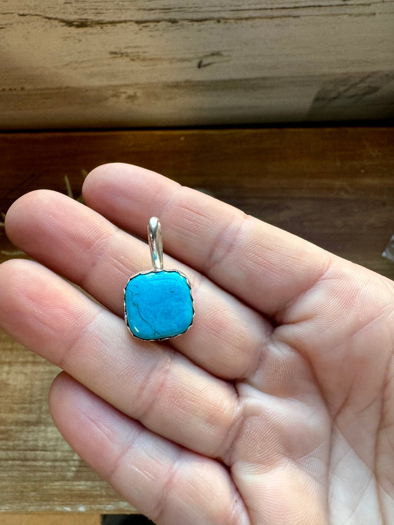 Smaller Pendant -Kingman Turquoise & Sterling Silver