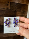 Big Stud violet rose earrings II