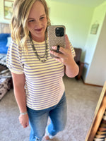 Lavender Striped Top