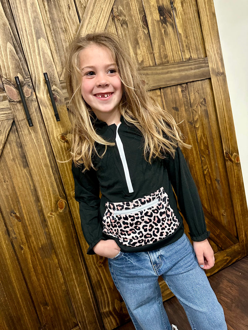 Girls Leopard Hoodie
