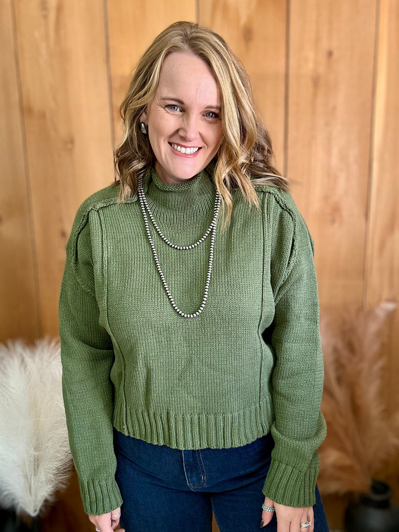 Olive Basic Sweater