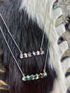 6 Stone Bar Necklace