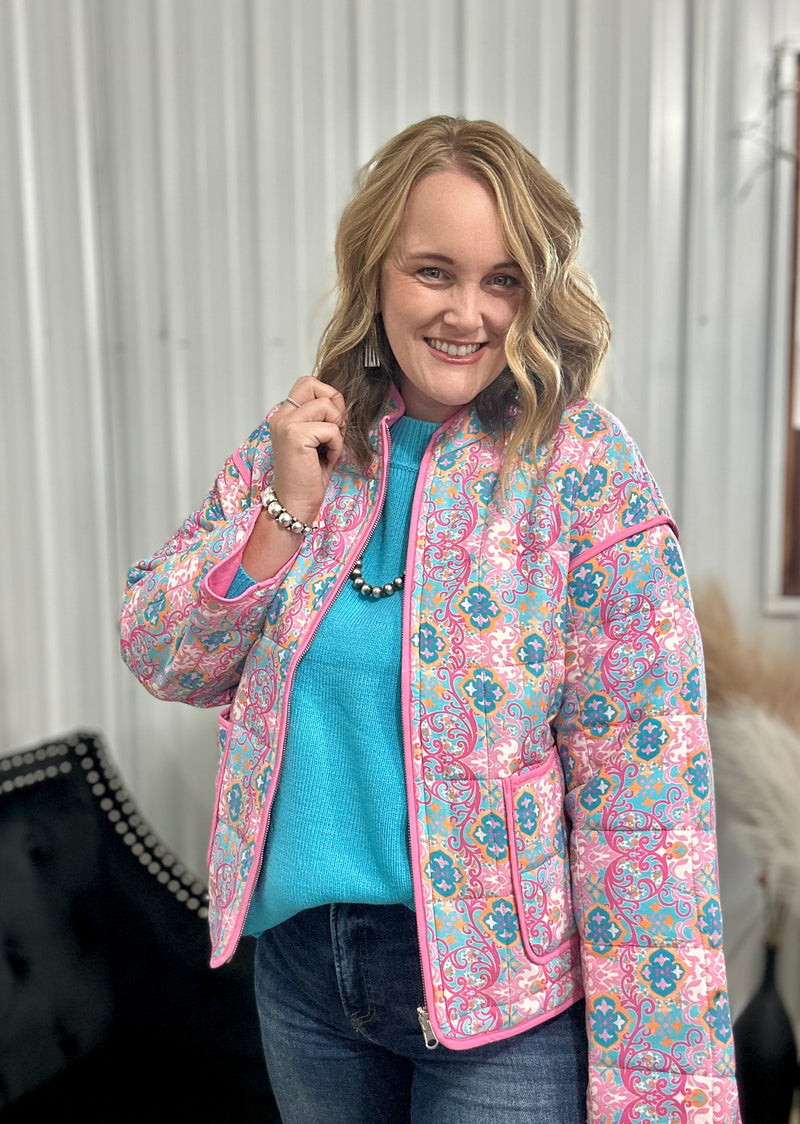 Paisley Reversible Quilted Jacket