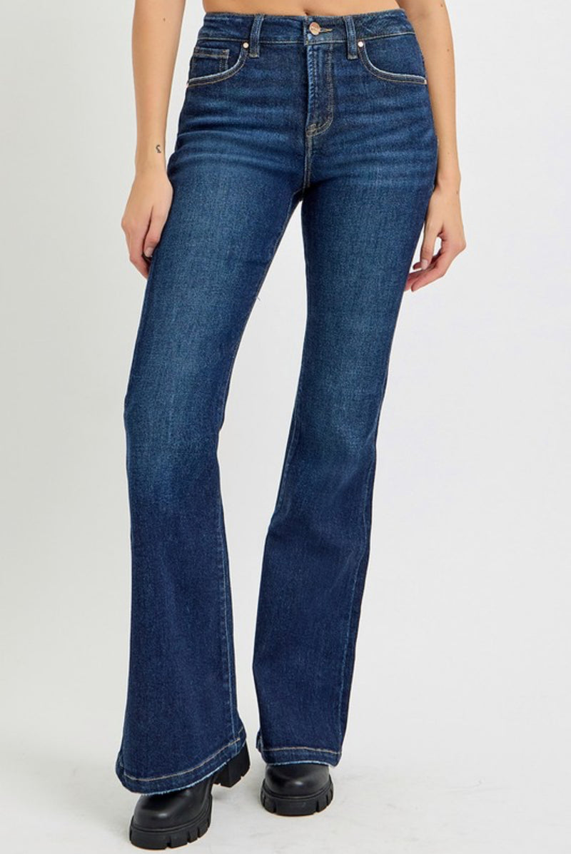 Risen High Rise Flare Jeans