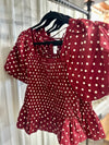 Polka Dot Smock Top