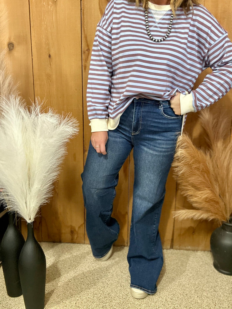 Risen Basic Wide Flare Jeans