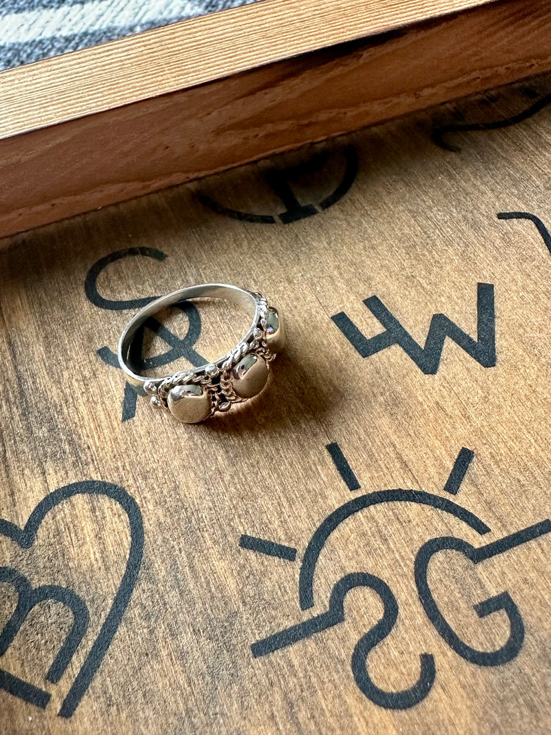 Silver Triple Oval Ring