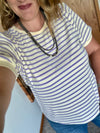 Lavender Striped Top