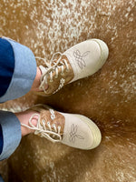 Boot Stitch Leather Tennis Shoes