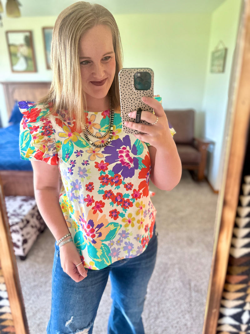 Multi Floral Top
