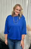 Royal Knit 3/4 Sleeve Top