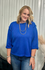 Royal Knit 3/4 Sleeve Top