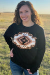 Black Aztec Long Sleeve Tee