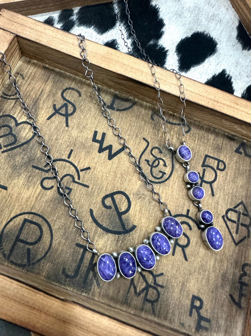 Charoite Stone Necklaces