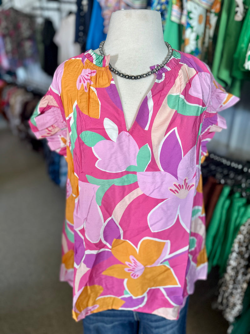 Bright Floral Top