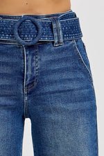 Risen Wide Leg Jeans with Removable Belt