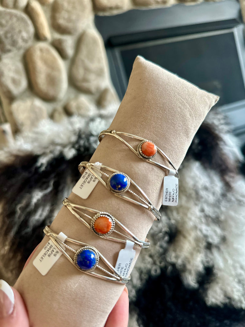 Single Stone Cuff Bracelets