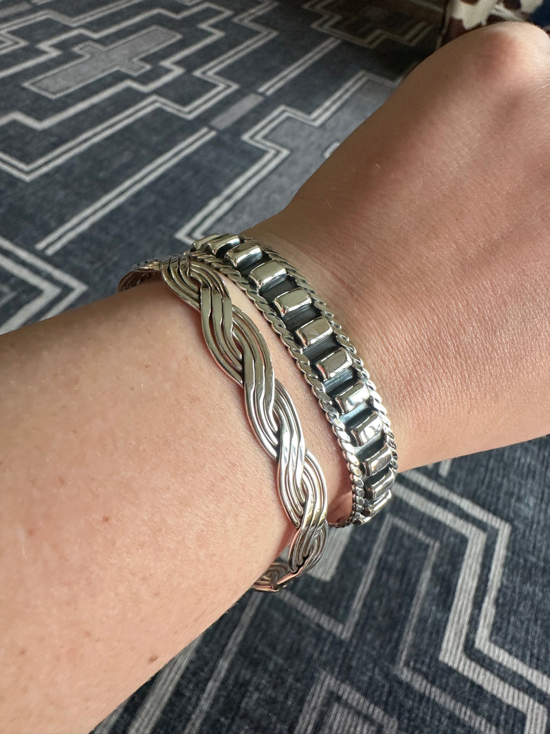 Rectangle Sterling Cuff Bracelet