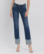 Vervet Mid Rise Cuffed Straight Jeans