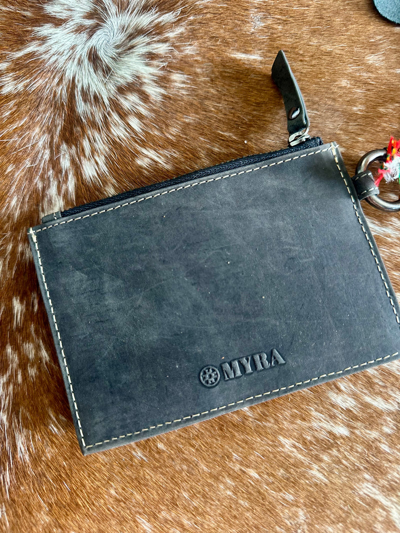 Brown Cowhide Mini Wallet