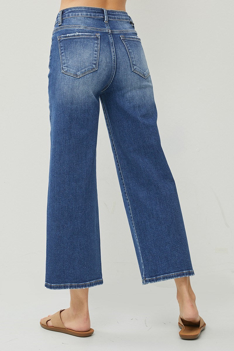 Risen Wide Crop Jeans