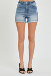 Risen High Rise Medium Wash Shorts