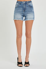 Risen High Rise Medium Wash Shorts