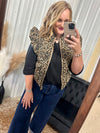 Leopard Ruffle Shoulder Vest