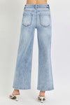 Risen Crop Wide Leg Jeans