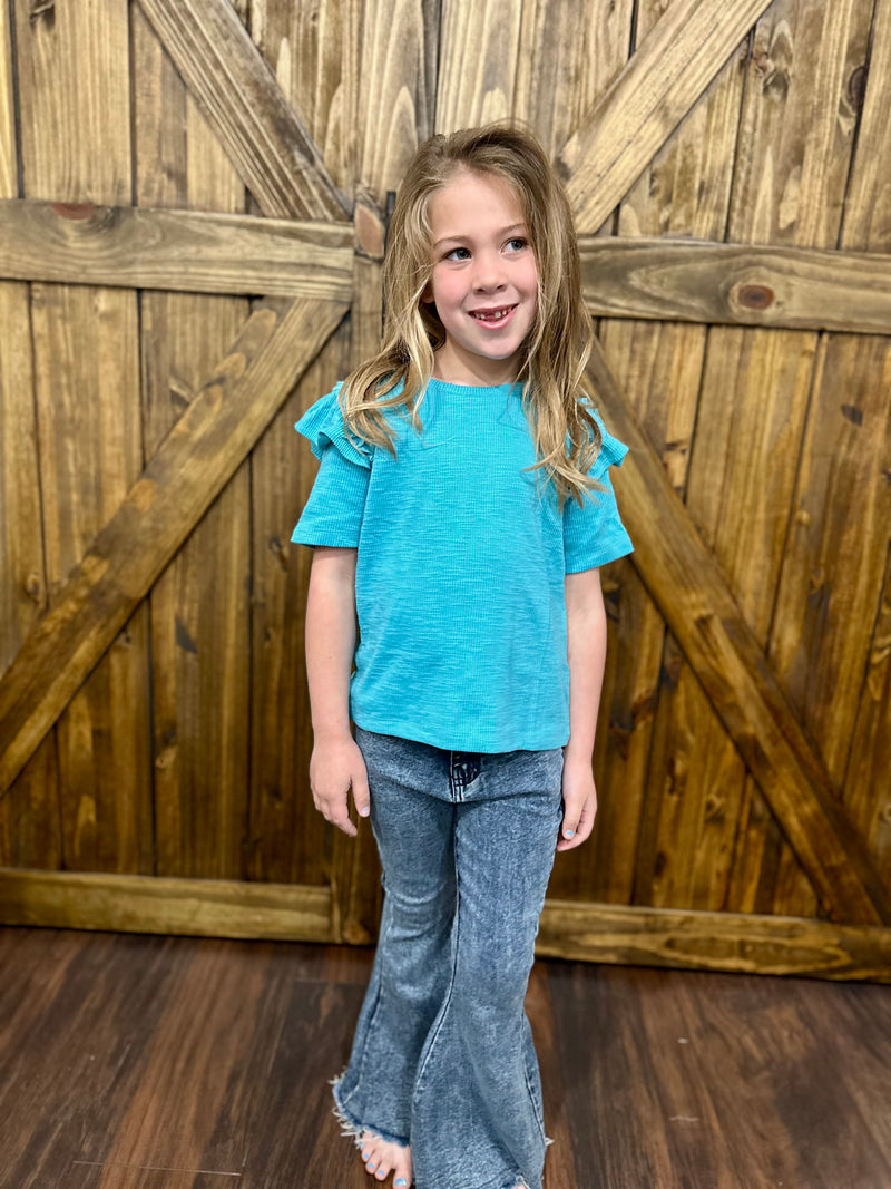 Girls Light Flare Jeans