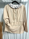 Beige Star Lined Windbreaker