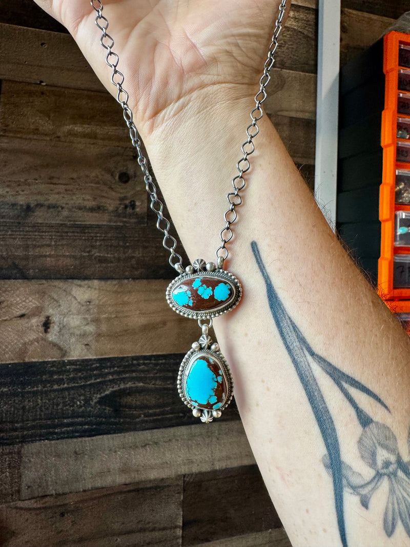 Egyptian turquoise necklace lariat