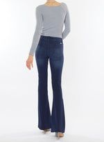 Kan Can Mid Rise Dark Flare Jeans