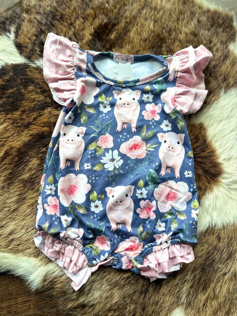 Girls Piggy Blossom Romper
