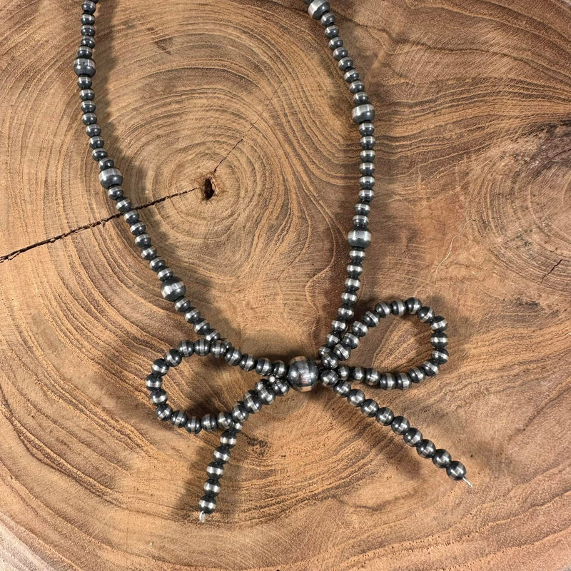 Multi Pearl Bow Necklace