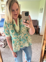 Emerald Floral Top