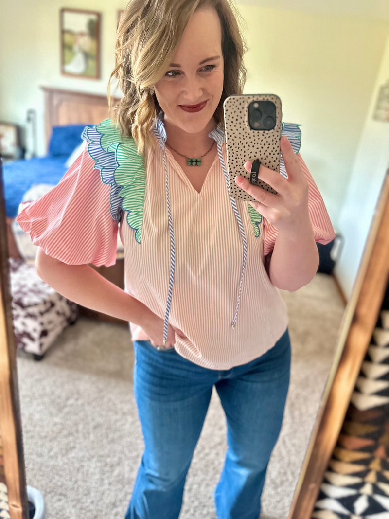 Stripe Color Block Top