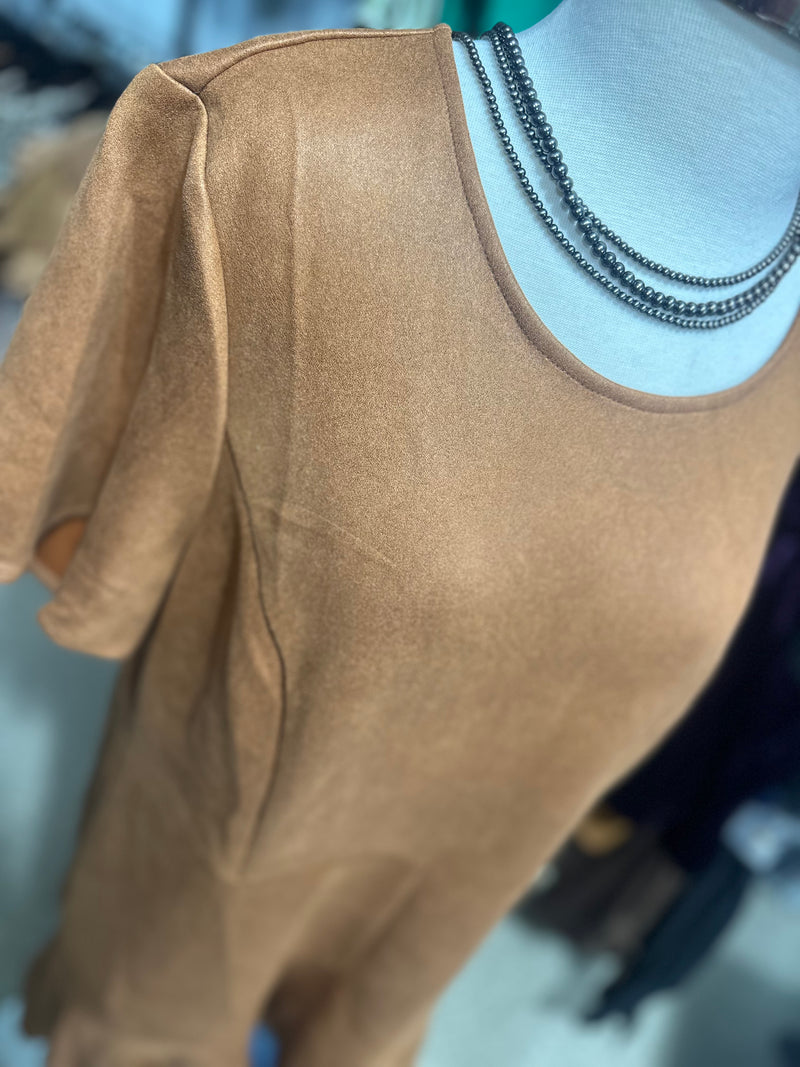 Brown Suede Dress