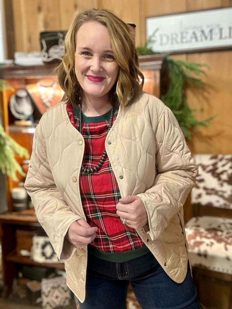 Champagne Quilted Jacket