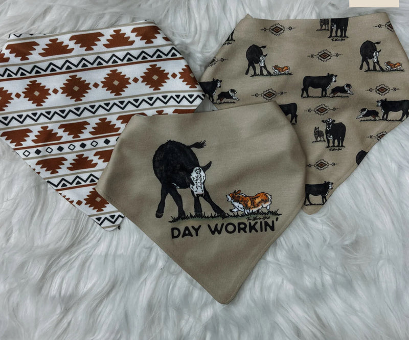 3 Pack Drool Bibs - Day Workin’