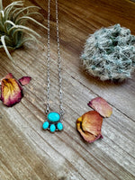 Cluster Necklace Kingman Turquoise & Sterling Silver option 2