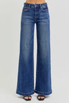 Risen Wide Leg Wide Hem Jeans