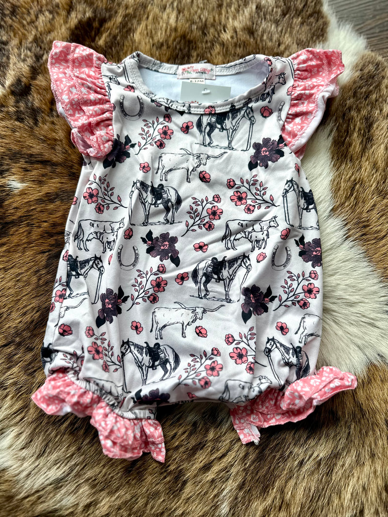 Girls Frontier Cowgirl Romper