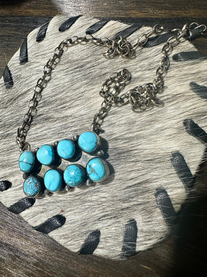 Prince Turquoise 8 Stone Necklace