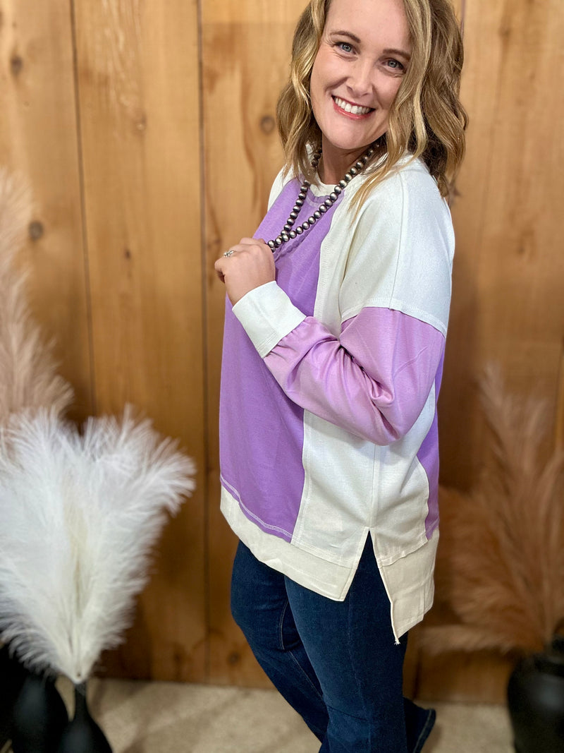 Lavender Pink Block Top