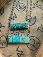 Kingman Turquoise Bar Necklace