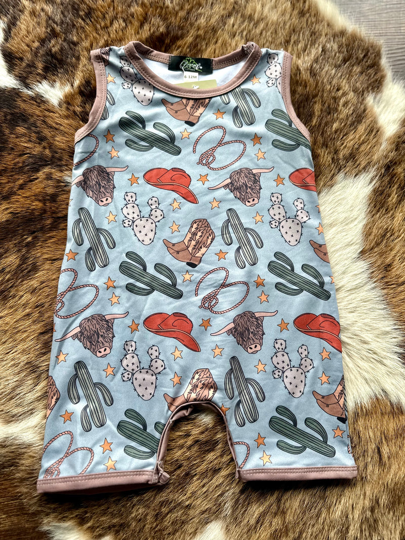 Boys Western Romper