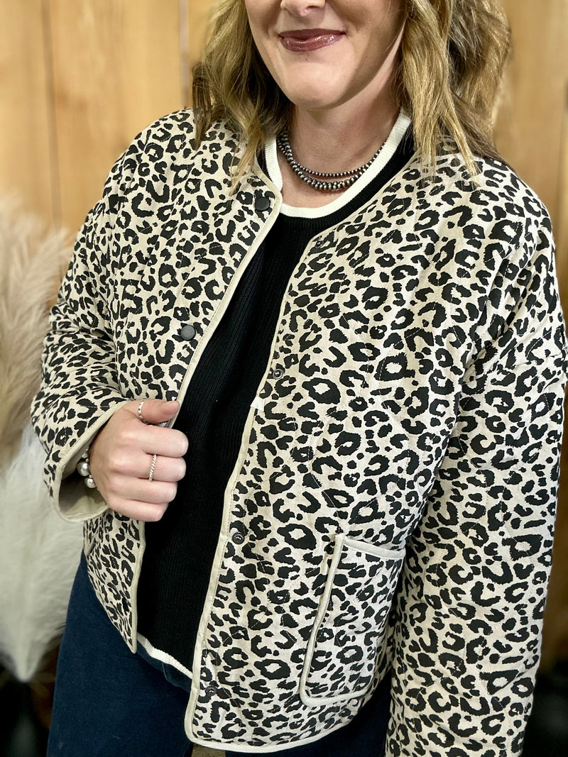 Leopard Quilted Jacket